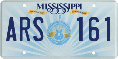 MS license plate ARS161