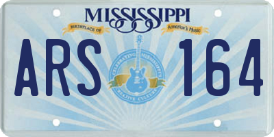 MS license plate ARS164