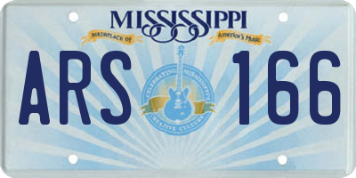 MS license plate ARS166
