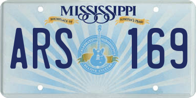 MS license plate ARS169