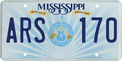 MS license plate ARS170
