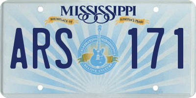 MS license plate ARS171