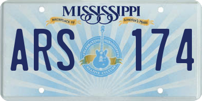 MS license plate ARS174