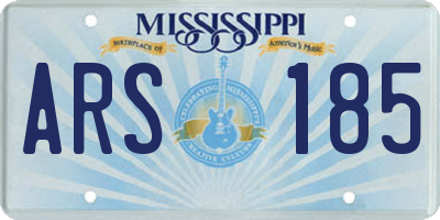 MS license plate ARS185