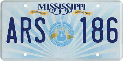 MS license plate ARS186