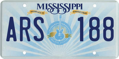 MS license plate ARS188