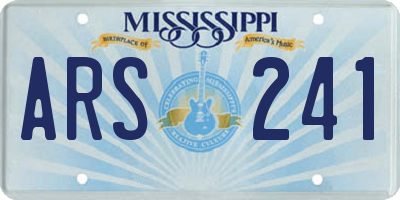 MS license plate ARS241