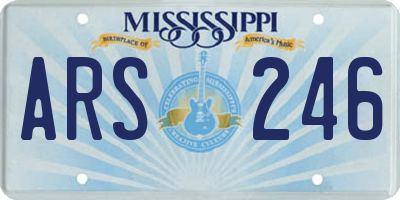 MS license plate ARS246