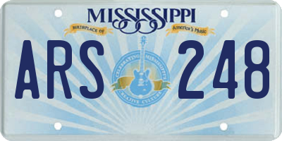 MS license plate ARS248