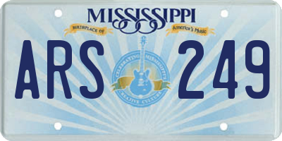 MS license plate ARS249