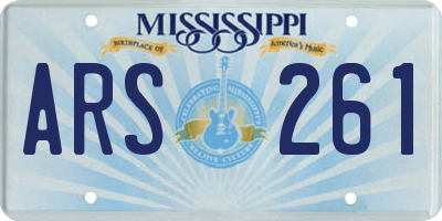 MS license plate ARS261