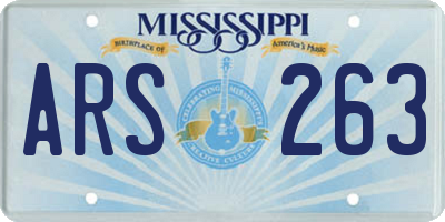 MS license plate ARS263