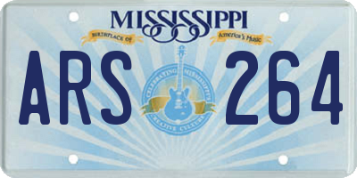 MS license plate ARS264