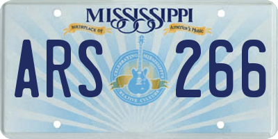 MS license plate ARS266