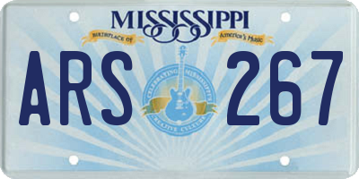 MS license plate ARS267