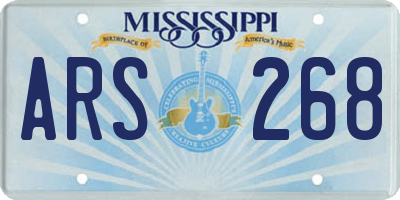 MS license plate ARS268