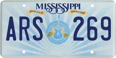 MS license plate ARS269