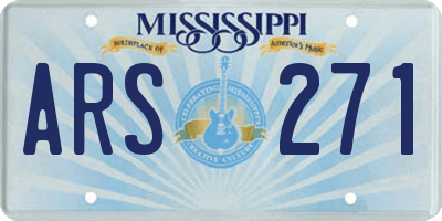 MS license plate ARS271