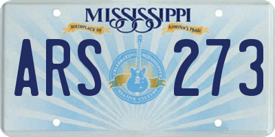 MS license plate ARS273