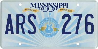 MS license plate ARS276