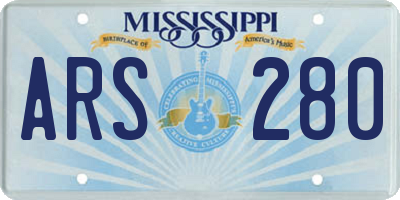MS license plate ARS280