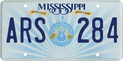 MS license plate ARS284