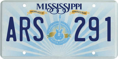 MS license plate ARS291