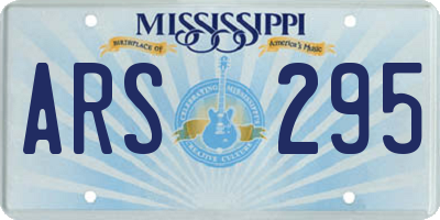 MS license plate ARS295