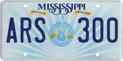 MS license plate ARS300
