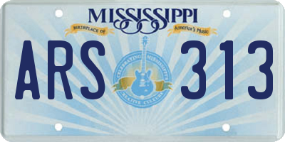 MS license plate ARS313