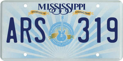 MS license plate ARS319