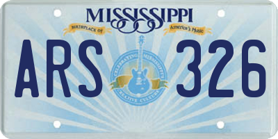 MS license plate ARS326