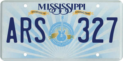 MS license plate ARS327