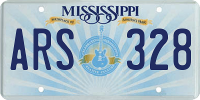MS license plate ARS328