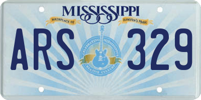 MS license plate ARS329