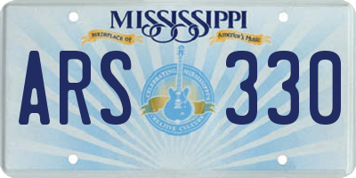 MS license plate ARS330