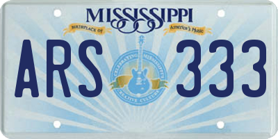 MS license plate ARS333