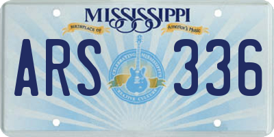 MS license plate ARS336