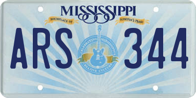 MS license plate ARS344