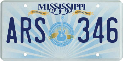 MS license plate ARS346