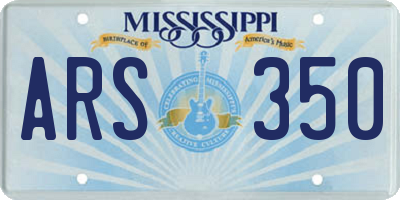 MS license plate ARS350
