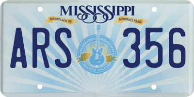 MS license plate ARS356