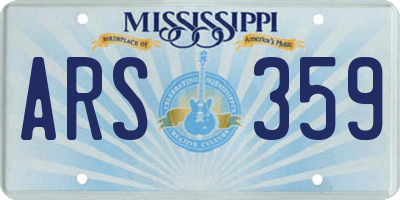 MS license plate ARS359