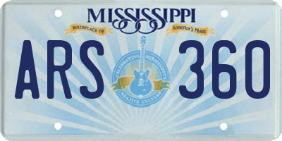MS license plate ARS360