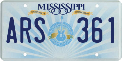 MS license plate ARS361