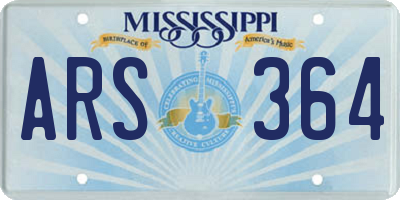 MS license plate ARS364