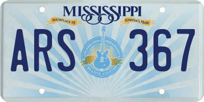 MS license plate ARS367