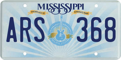 MS license plate ARS368