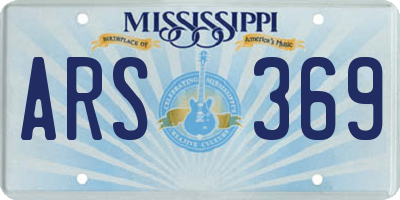 MS license plate ARS369