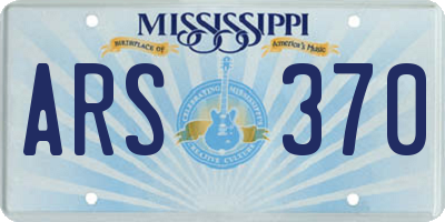 MS license plate ARS370
